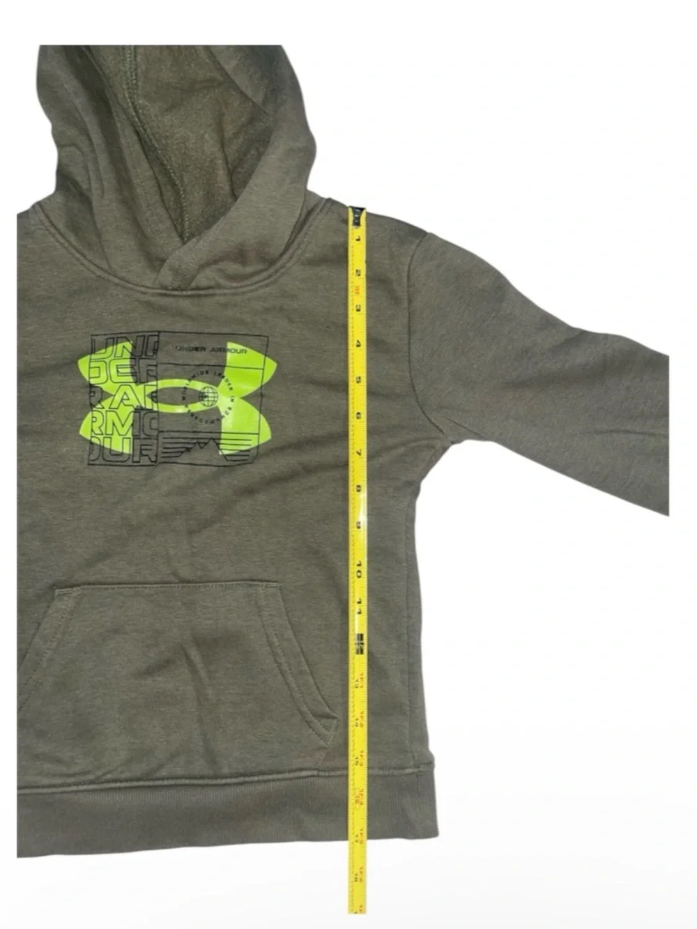 Under Armour Kids Hoodies in Olive Green & Light Heather Gray